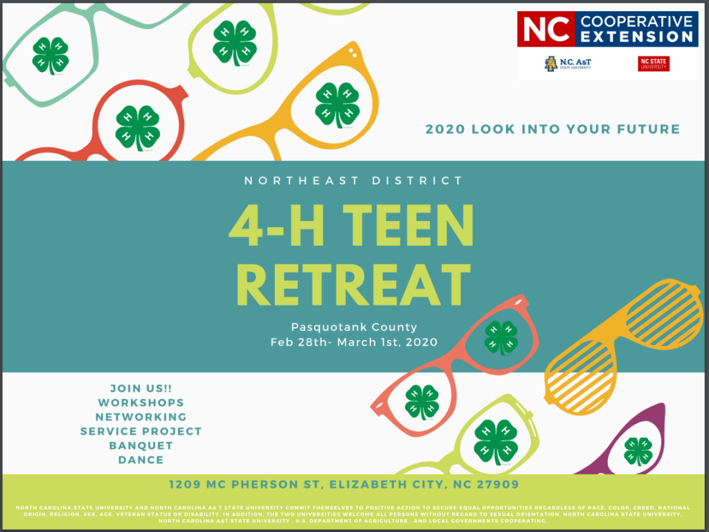 4-H Teen Retreat flyer