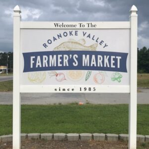 Roanoke Valley Farmers' Market Sign