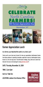 Cover photo for Farmer Appreciation Lunch From Northampton County Farm Bureau